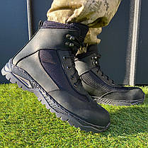 Літні чоловічі берци в чорному кольорі з натуральної шкіри, фото 5