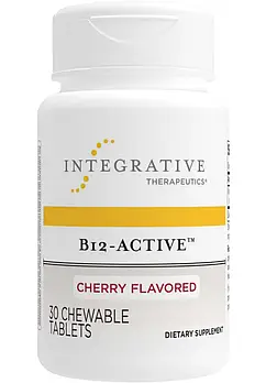 Integrative Therapeutics B12-Active Cherry / Вітамін Б12 Метилкобаламін 1000 мкг 30 жувальних табл