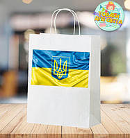Пакет патріотичний "Прапор України, герб" 28х19х11 см