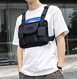 Сумка тактична нагрудна Tactical Chest Bag D009, чорна, фото 5