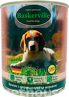 Консервированный корм для собак Baskerville (кролик/вермишель/морковь) 800г