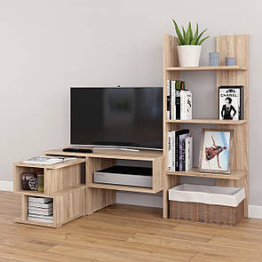 Тумба ТВ з полицями та міні журнальним столиком