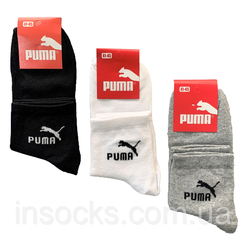 Шкарпетки чоловічі "Puma" демісезонні. 41-45р. Середньої висоти., фото 1