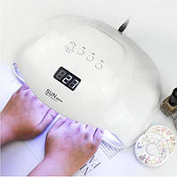 Лампа для маникюра и педикюра LED+UV Лампа для ногтей SUN PLUS X 72W, Уф лампа для сушки гель лака