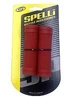 Грипсы SPELLI SBG-660S, КРАСНЫЕ, прямые, круглые,(90мм)