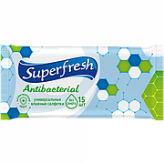 Серветка волога Superfresh Antibacterial 15 шт