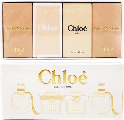 Жіночий парфумований міні набір елітних парфумів 5 мл Chloe 4в1: Nomade + Chloe edt + Chloe edp + Nomade edt