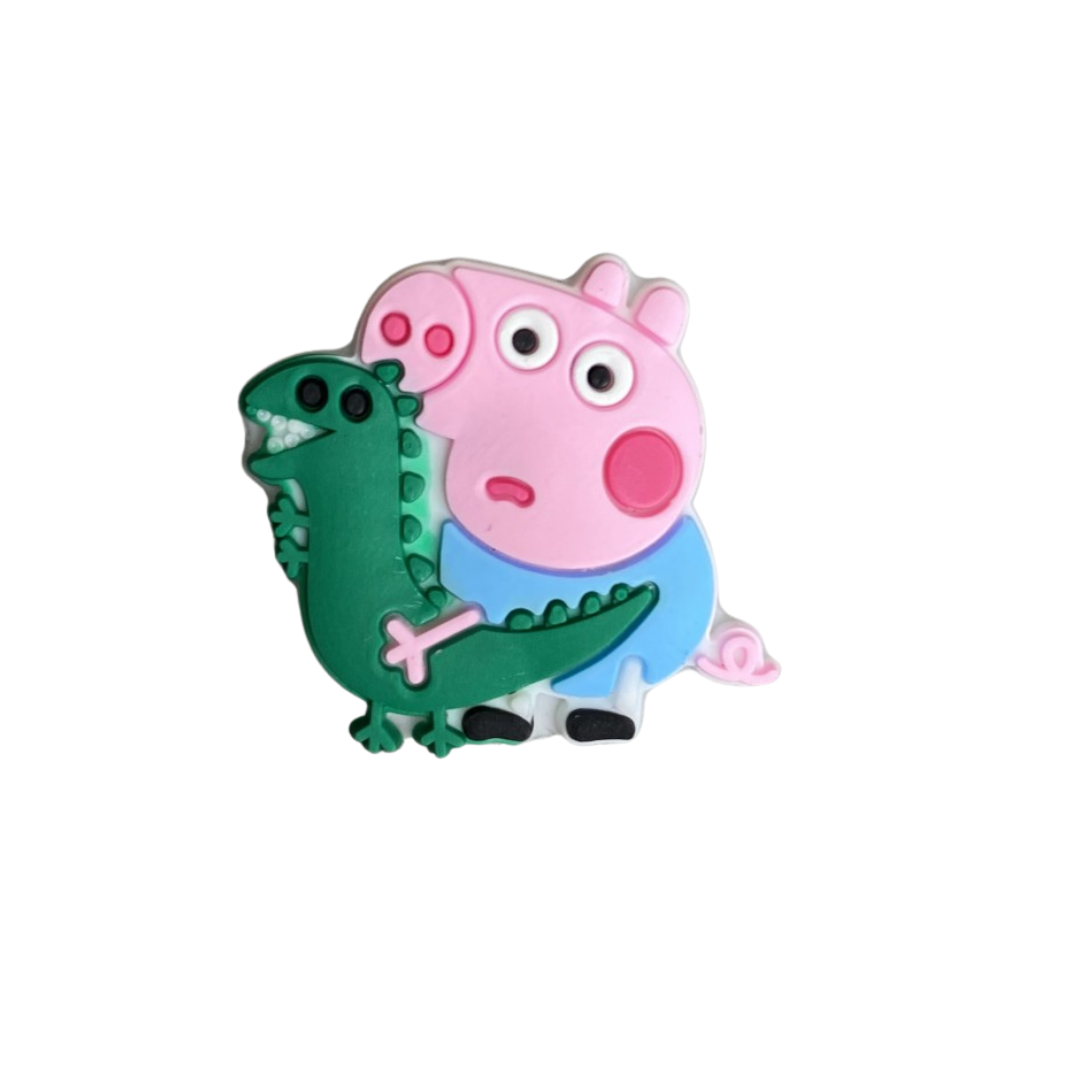 Джибітси прикраси для взуття кроксів сабо JIBBITZ Peppa pig Pig George Свинка Пеппа Порося Джордж № 124