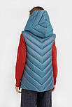 Стьобаний жилет жіночий з капюшоном Finn Flare B21-12041-912 Down Fill блакитний L, фото 3