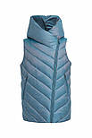 Стьобаний жилет жіночий з капюшоном Finn Flare B21-12041-912 Down Fill блакитний L, фото 7