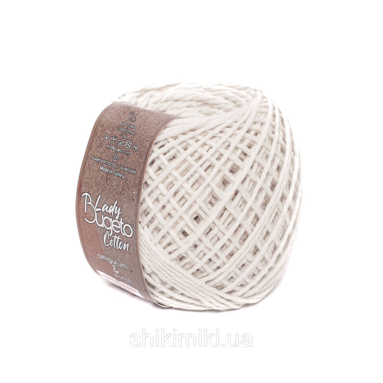 Еко шнур Lady Bugeto Cotton, колір Молочний