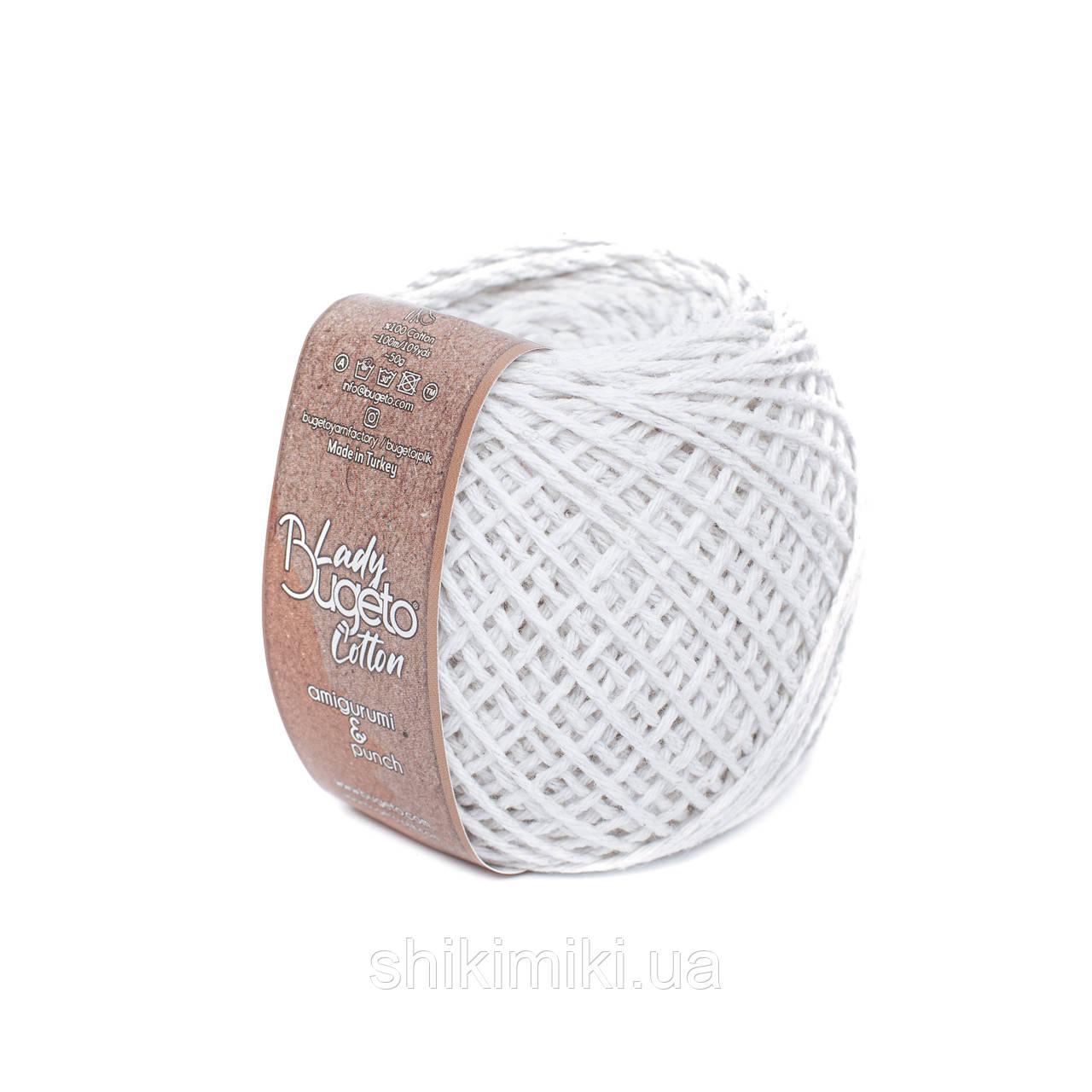 Еко шнур Lady Bugeto Cotton, колір Білий, фото 1