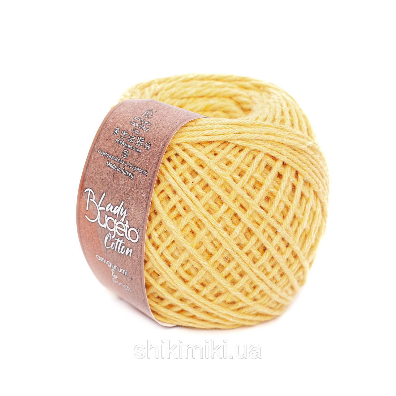 Еко шнур Lady Bugeto Cotton, колір Жовтий