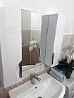 Дзеркало ЮВВІС у ванну кімнату 95 см біле ОСКАР з шафками, фото 3