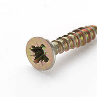 Саморіз універсальний 3,0* 20 з потайною головкою (жовтий цинк) (пач. 200 шт.) APRO, фото 4