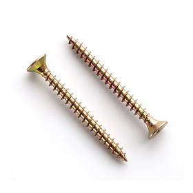 Саморіз універсальний 4,0* 40 з потайною головкою (жовтий цинк) (пач. 100 шт.) APRO