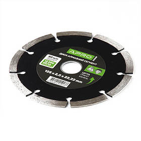 Диск відрізний по бетону 125х2.0х22.22 мм (22-24%) Сегмент APRO