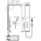 Душова панель HANSGROHE Raindance Lift 27008400 із верхнім душем латунна хром/біла, фото 2