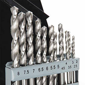 Набір свердел по металу Р6М5 метал бокс 2,0-8,0 мм 13шт Apro