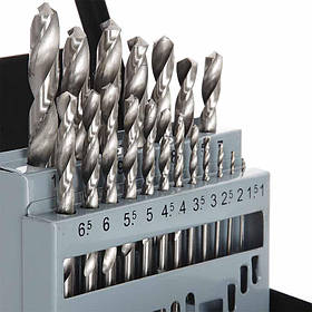 Набір свердел по металу Р6М5 метал бокс 1,0-10,0 мм 19шт Apro