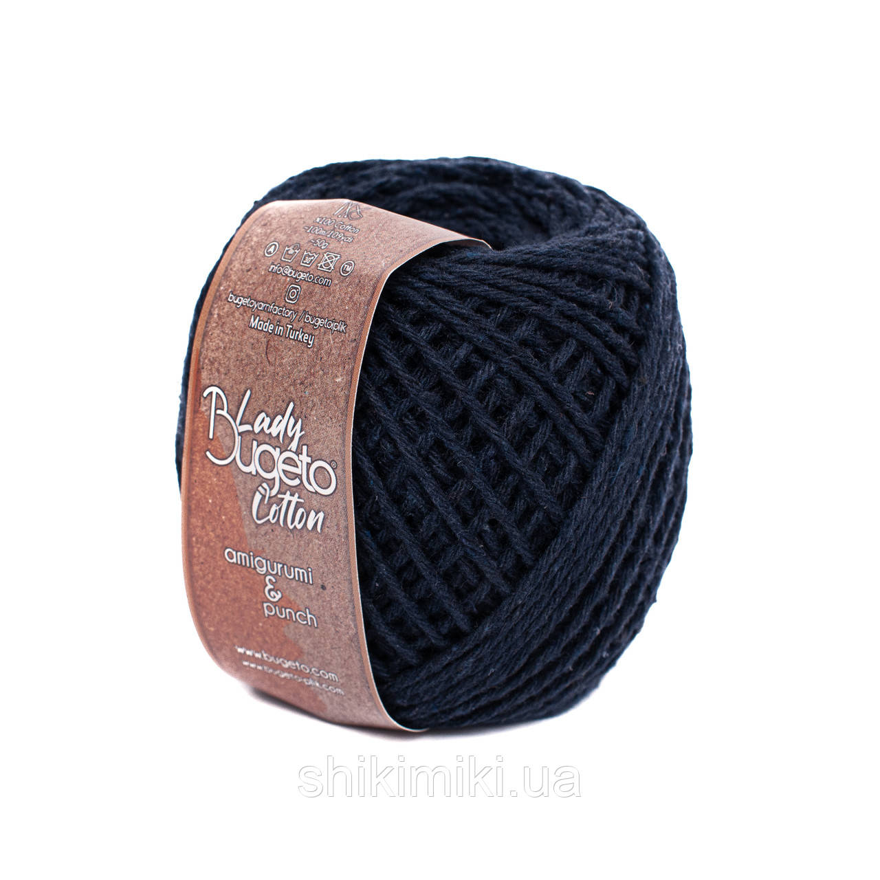 Еко шнур Lady Bugeto Cotton, колір Темно-синій