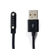 USB кабель для Smart Watch  (4 pin / 7,62mm) 1A 60см чорний, фото 4