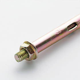 Анкер з кожухом і гайкою М6/8*120 жовтий цинк (пач. 10 шт.) APRO