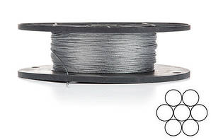 Трос 1мм. DIN 3052 (1x7) (оцинкований W1) (бухта 200м.) APRO