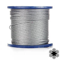 Трос 4мм. DIN 3055 (6x7) (оцинкований W1) (бухта 200м.) APRO, фото 2