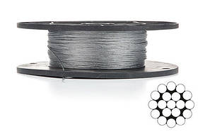 Трос 1мм. DIN 3053 (1x19) (оцинкований W1) (бухта 200м.) APRO