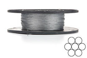 Трос 1мм. DIN 3052 (1x7) (оцинкований W1) (бухта 200м.) APRO