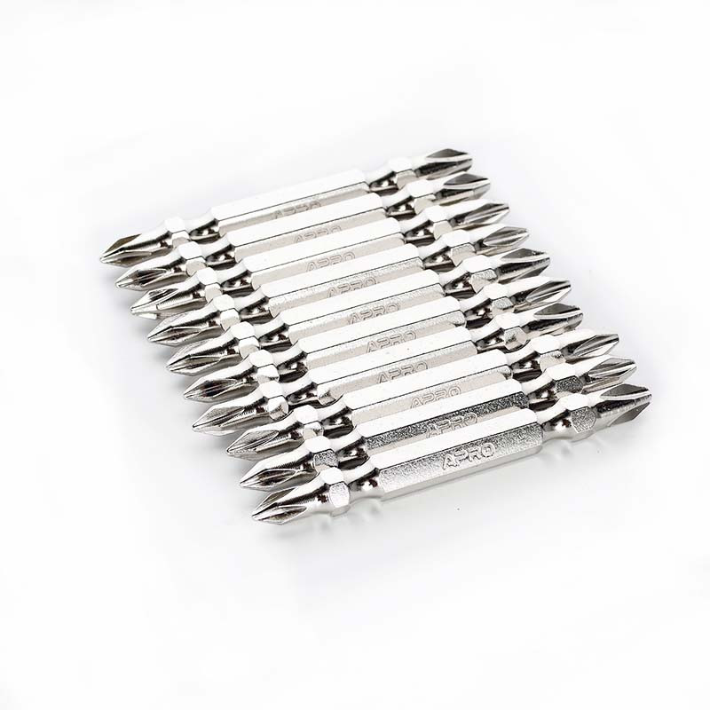 Біта 2-х стороння РН2-РН2*65мм хром (10шт/уп) APRO, фото 1