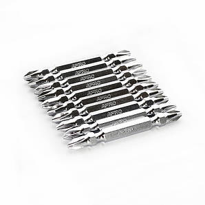 Біта 2-х стороння РZ1-РZ2*65мм хром, 10шт/уп APRO