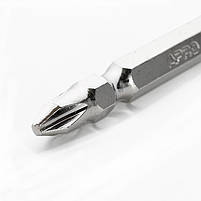 Біта 2-х стороння РН2-SL6*65мм хром, 10шт/уп APRO, фото 7