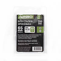 Біта 2-х стороння РН2-SL6*65мм хром, 10шт/уп APRO, фото 8