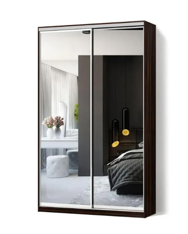 Шафа-купе 1300x450х2100 Фасад Дзеркало+Дзеркало, фото 1