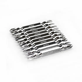 Біта 2-х стороння РZ1-РZ2*65мм хром, 10шт/уп APRO