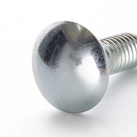 Болт з квадратним підголовником з повною різьбою М8*30 DIN 603 клас міцності 4,8 цинк білий (пач. 25 шт.)