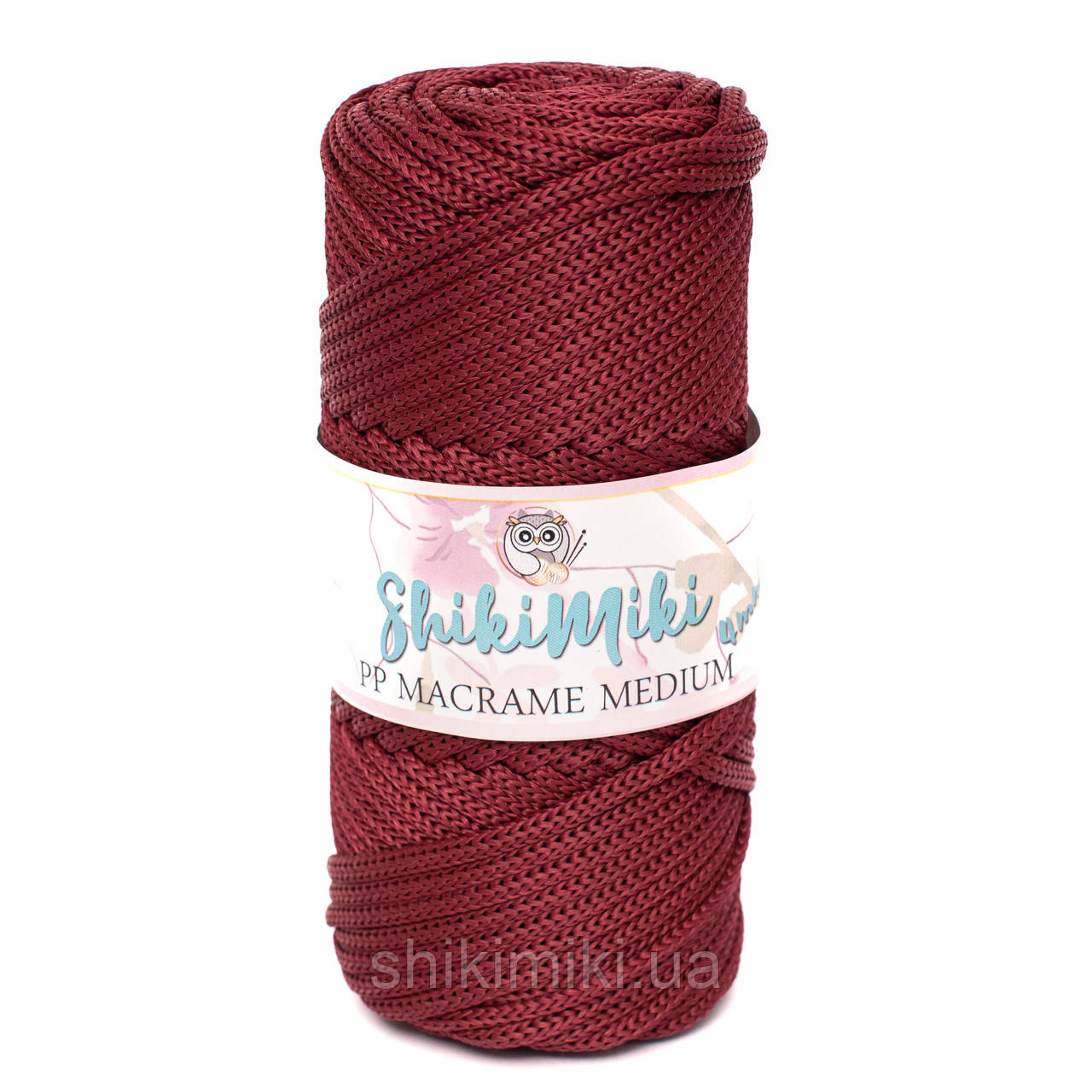 Трикотажний шнур PP Macrame Medium, колір Марсала