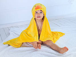 Дитячий рушник з капюшоном Dream Towels Каченя 76х92 Жовте (dm-1011)