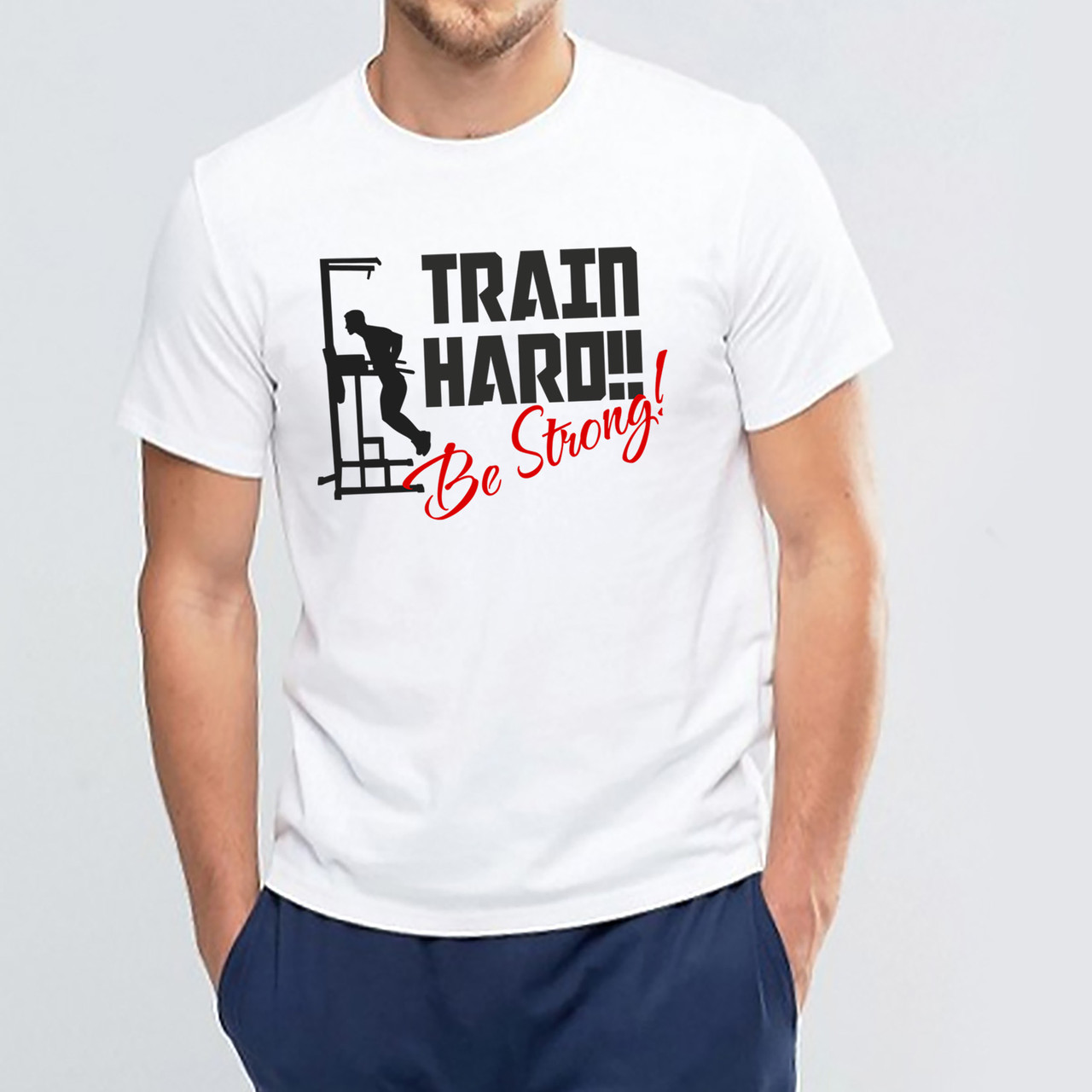 Футболка з принтом "Train hard. Be strong" Push IT