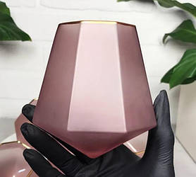 Стакан для напоїв "Пинк-грань" 375 мл рожевий