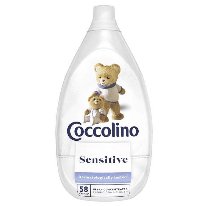 Ополіскувач для білизни Coccolino Sensitive 870 мл 58 циклів прання