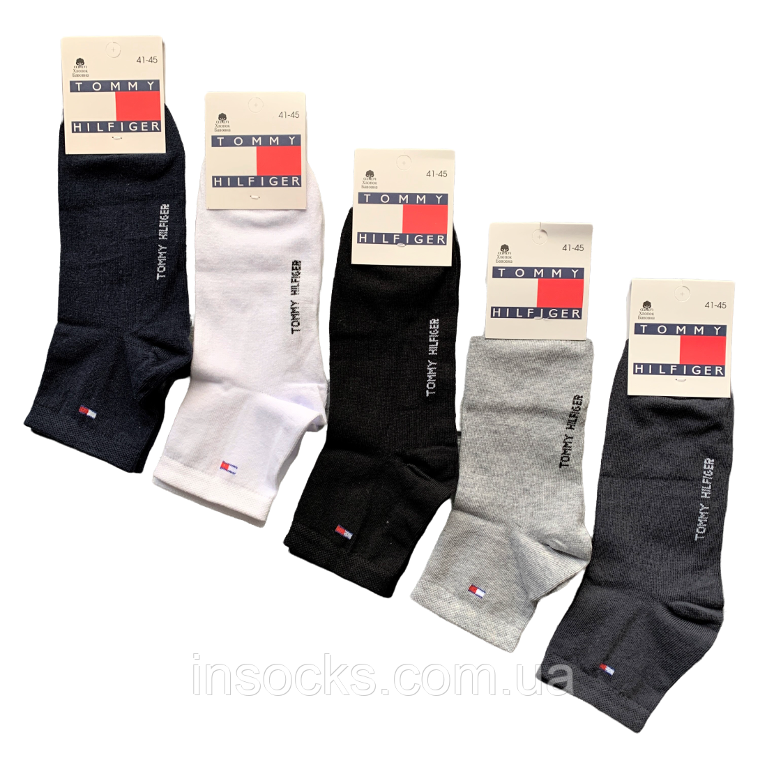 Шкарпетки чоловічі "Tommy Hilfiger" хб, демісезонні. 41-45р. Середньої висоти.