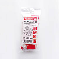 Майданчик універсальна 20х20 самок. з отвором для стяжки шириною до 5мм біла (пач. 50 шт) ARPO, фото 3