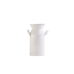 Декоративна ваза Barine - Metal Milk Can White M