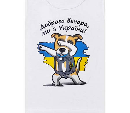 Футболка для хлопчика біла тканина Кулір патриотична з принтом зріст 110-116 см. Легка 02361, фото 2