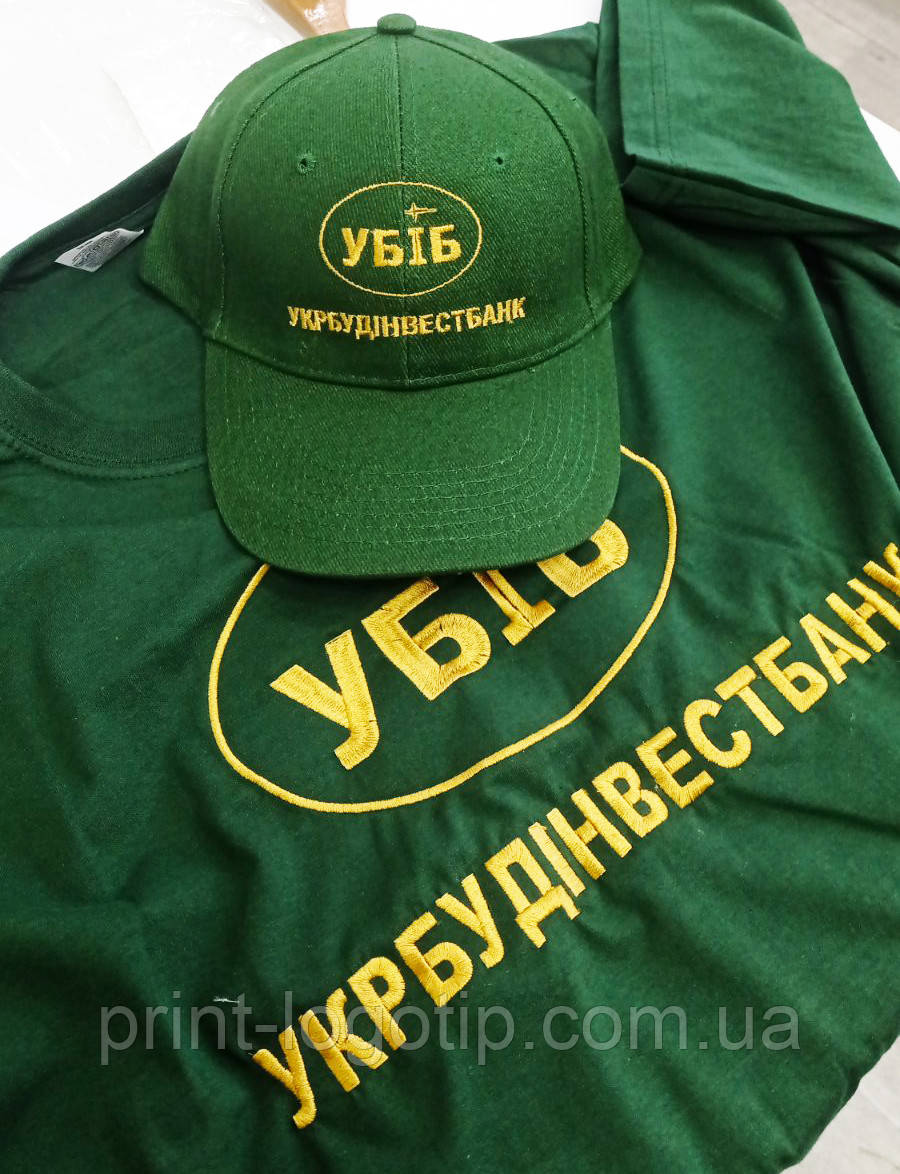 Вишивка на футболках, одяг з вишивкой логотипу, фото 1