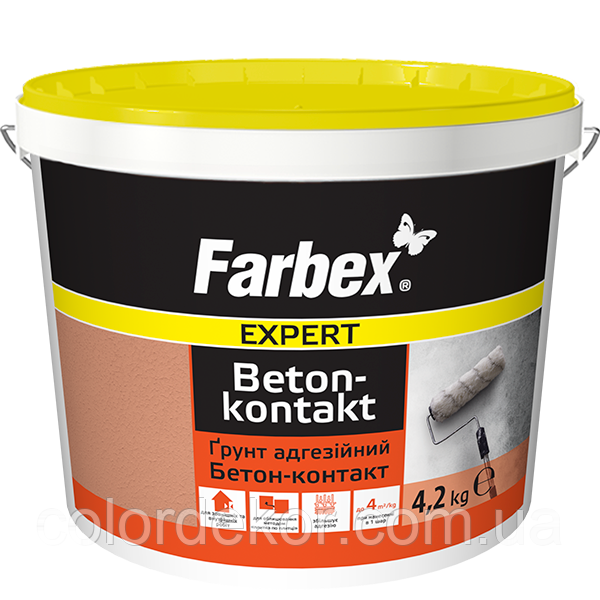Грунт адгезионный Бетон-контакт Farbex 4,2 кг - фото 1 - id-p1641164477