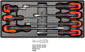 Ложемент з набором плоских викруток 7 шт YATO YT-5535